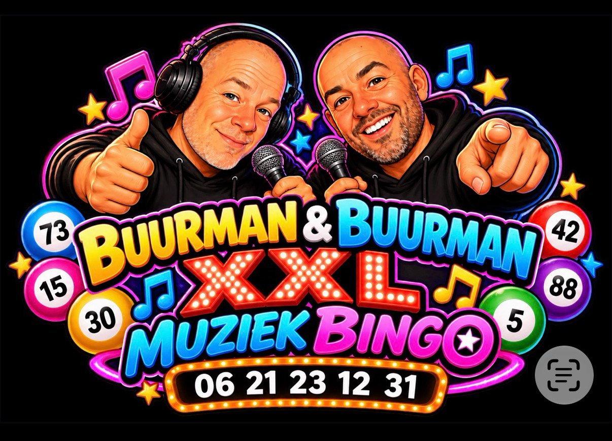 Buurman en Buurman XXL kleurrijk feestlogo